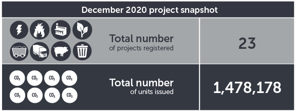 December 2020 project snapshot