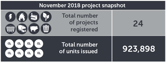 November 2018 project snapshot